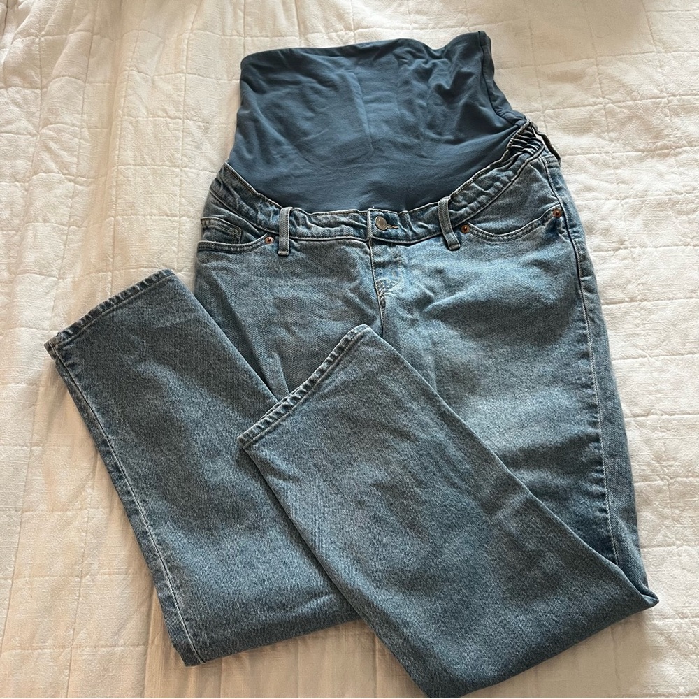 H&M straight leg Blue Maternity Jeans